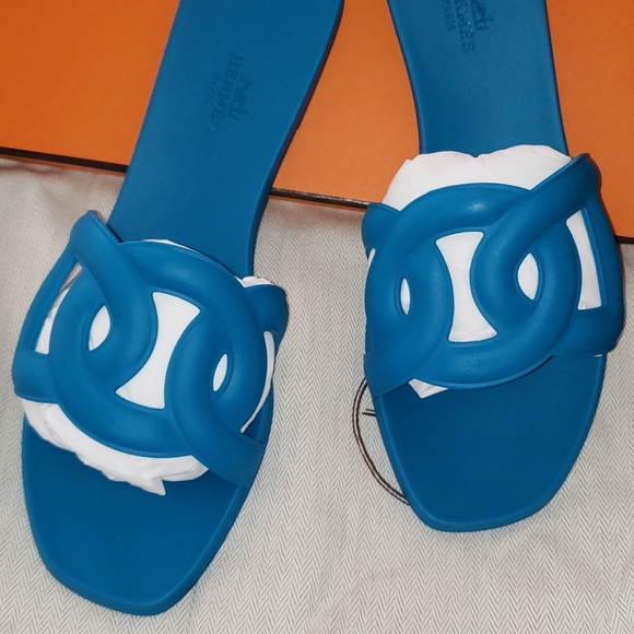 Hermes Aloha Rubber Sandal Size 40/10 Vivid… - Picture 5 of 14